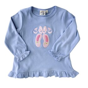 Luigi Kids Blue Ballet Slippers Swing Top