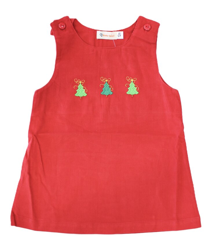 Luigi Kids Red Cord Christmas Tree Jumper