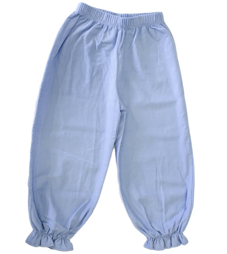 Luigi Kids Sky Blue Ruff Gather Cord Pants