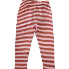 Luigi Kids Orange/White Striped Leggings