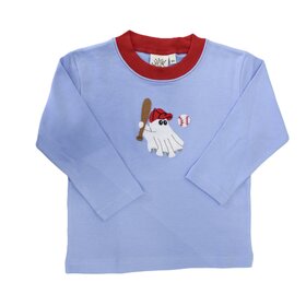 Luigi Kids Blue Baseball Ghost Shirt