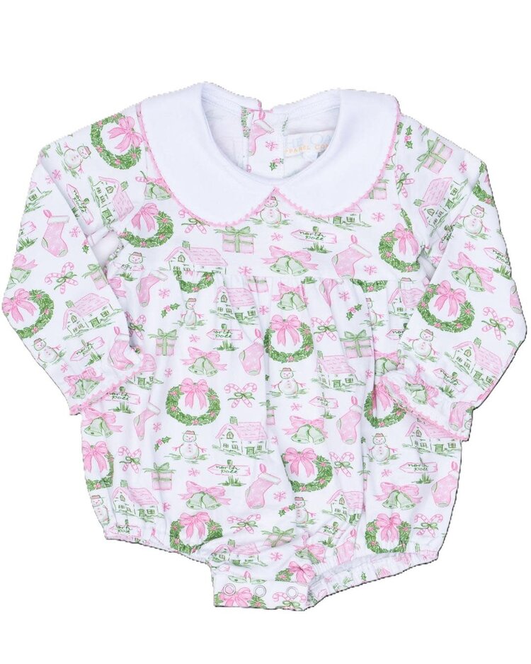 The Oaks Pink Holiday Toile Mary Mills Bubble