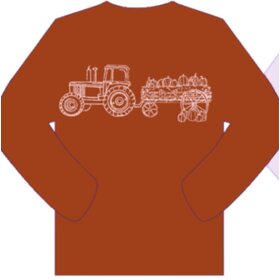 Mustard & Ketchup Burnt Orange LS Hayride Tee
