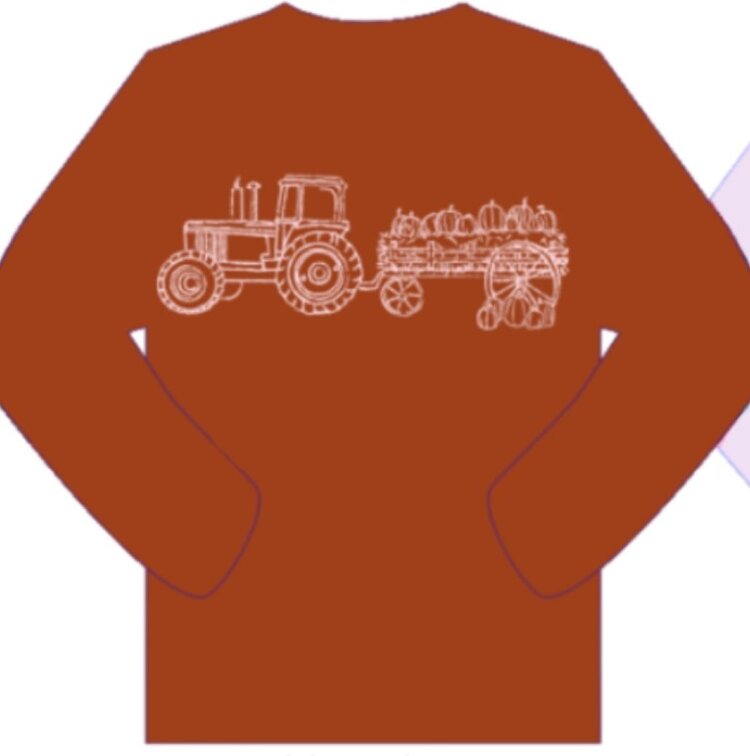 Mustard & Ketchup Burnt Orange LS Hayride Tee