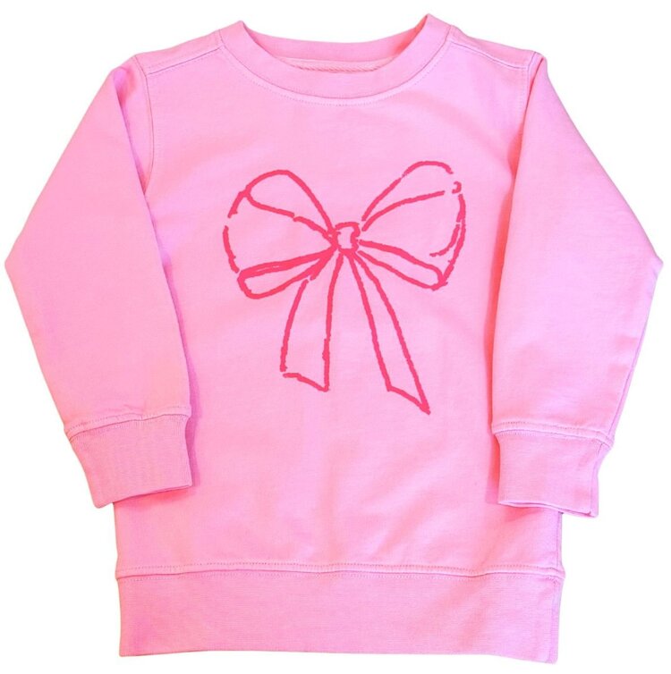Mustard & Ketchup LT Pink Bow Sweatshirt