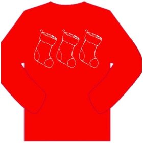 Mustard & Ketchup Red LS Stocking Trio Tee