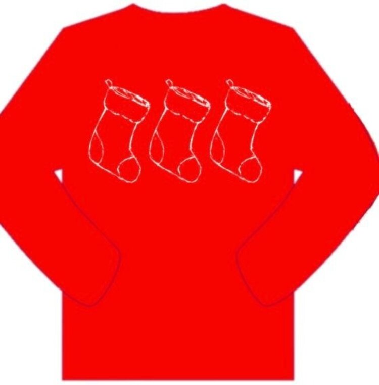 Mustard & Ketchup Red LS Stocking Trio Tee