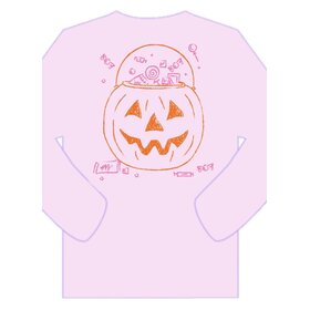 Mustard & Ketchup Pink Pumkin Candy Bucket LS Tee