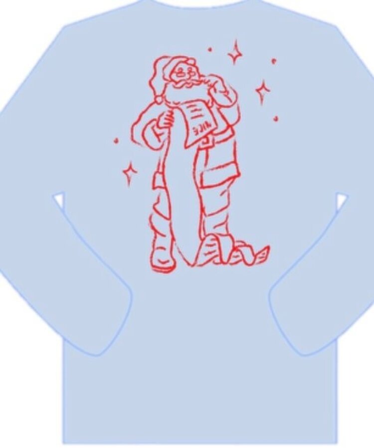 Mustard & Ketchup LT Blue Santa's Good List Tee