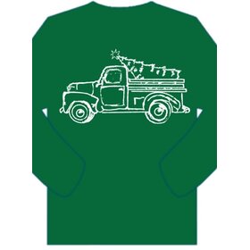 Mustard & Ketchup Green LS Truck W/Tree Tee