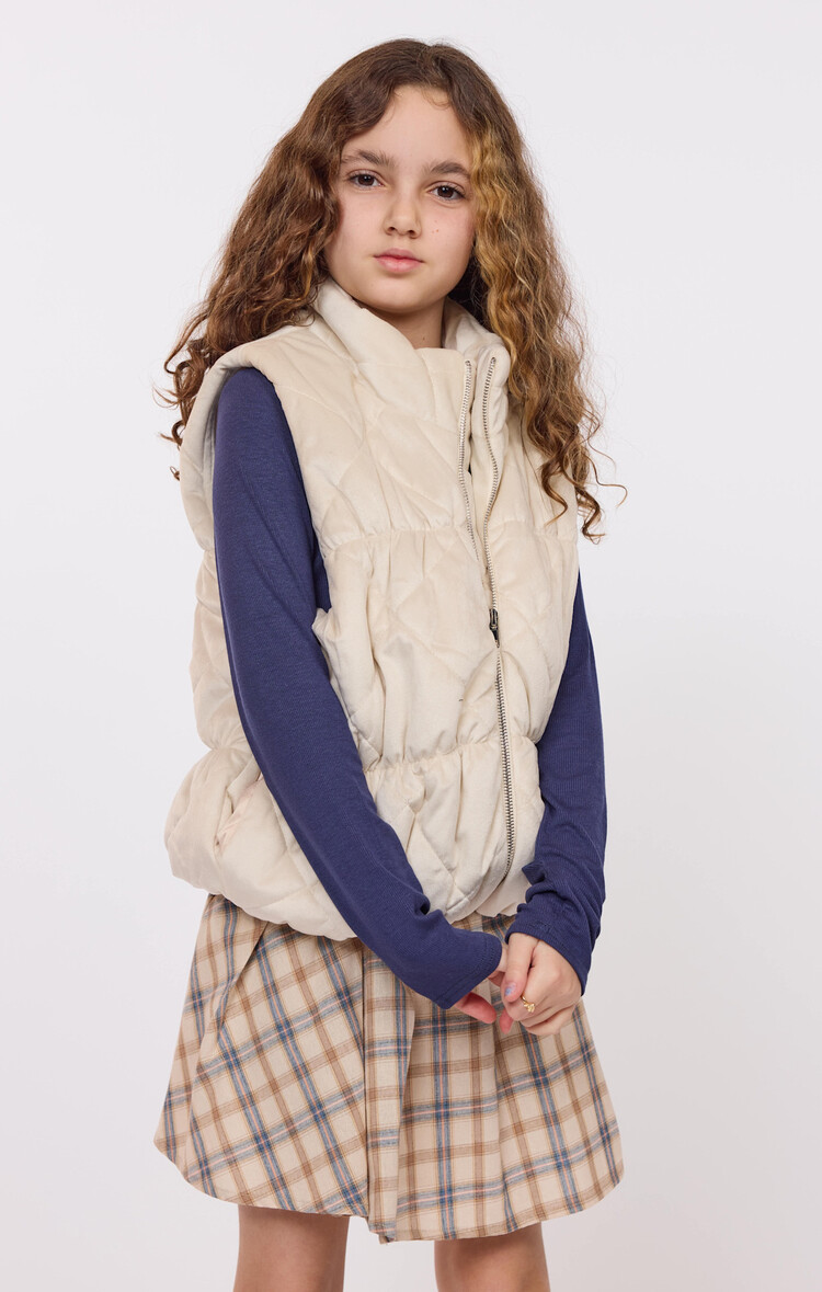 Sadie & Sage Cream Cosmic Quilted Vest