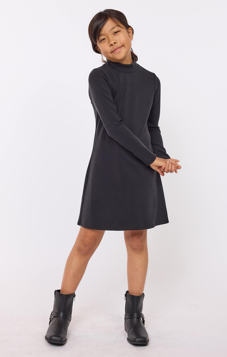 Sadie & Sage Black Mock Neck Knit Dress
