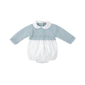 Babidu Blue Sweater Bubble Hat Set