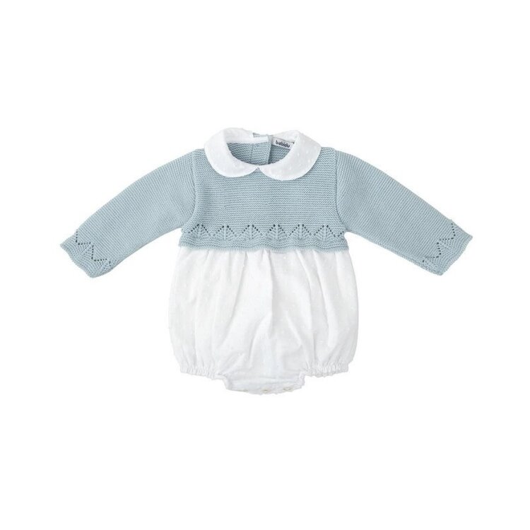 Babidu Blue Sweater Bubble Hat Set