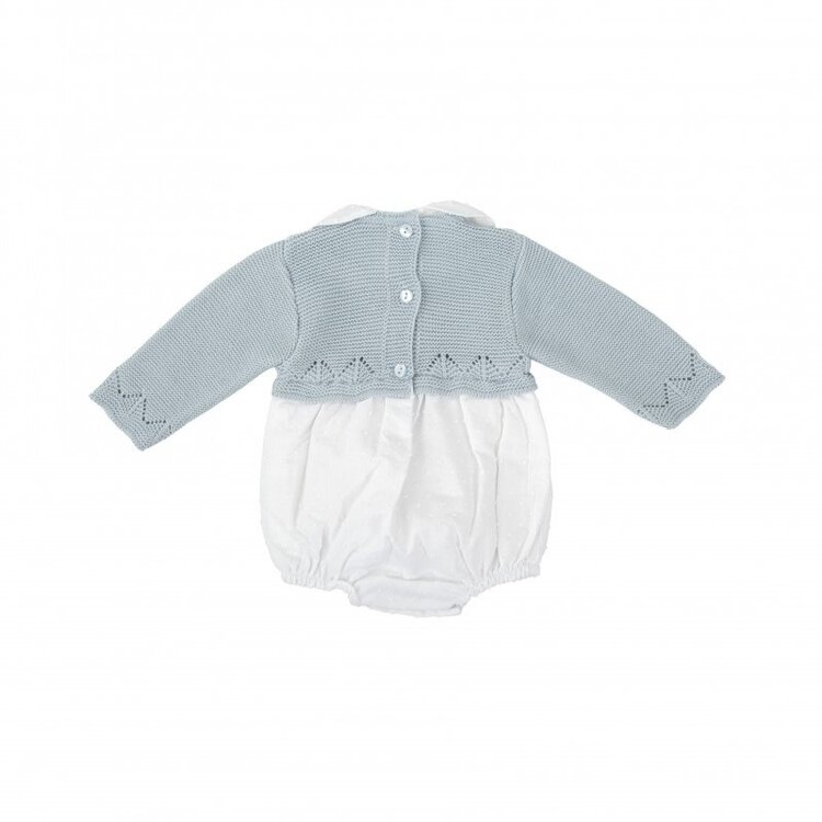 Babidu Blue Sweater Bubble Hat Set