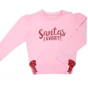 Azarhia Pink Sequin Santa's Favorite Top