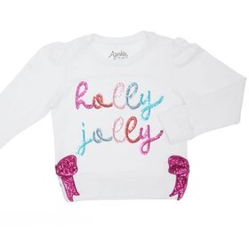 Azarhia White Holly Jolly Sequin Top