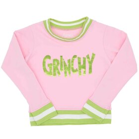 Azarhia Pink Sequin Grinchy Sweatshirt
