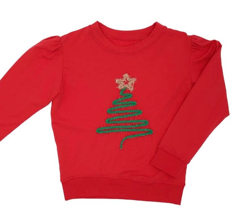 Azarhia Red Christmas Tinsel Tree Top