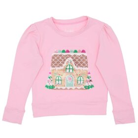 Azarhia Pink Sequin Gingerbread House Top