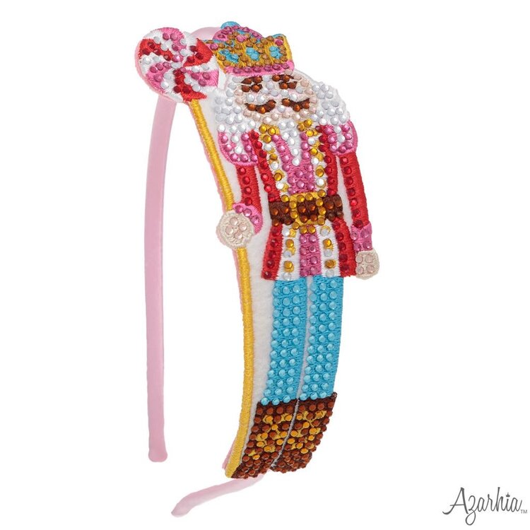Azarhia Nutcracker Rhinestone Patch Headband