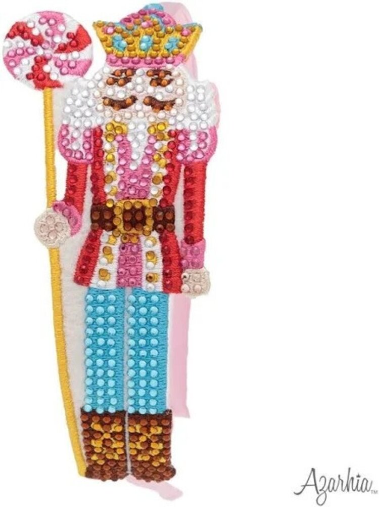 Azarhia Nutcracker Rhinestone Patch Headband