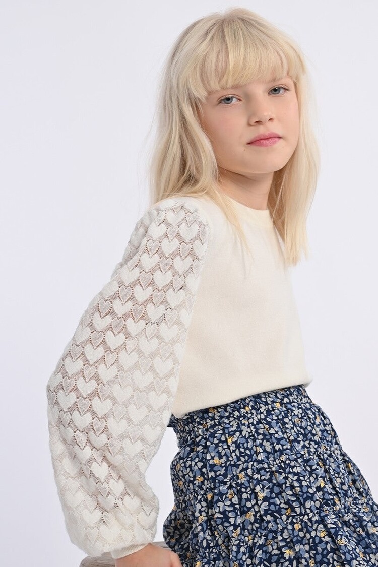 Molly Bracken Knit Sweater w/Heart Sleeves