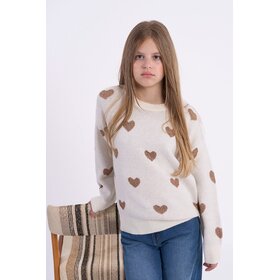 Molly Bracken Off White Heart Sweater
