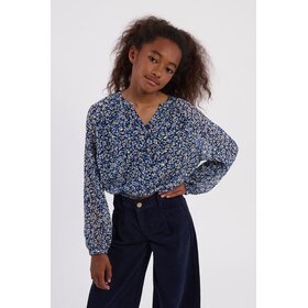 Molly Bracken Blue Nora Floral Print Top