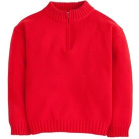 Little English Quarter Zip Sweater Red