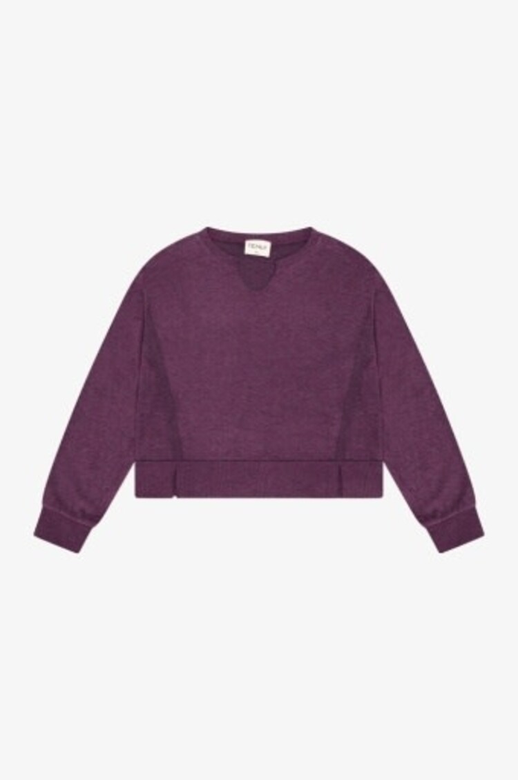 Tenly FIG HACCI JERSEY CROPPED TUNIC