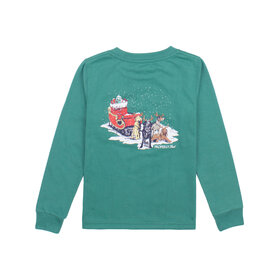 Properly Tied Teal Sleigh Dogs LS Shirt