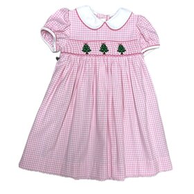 Marco & Lizzy Pink Ging Christmas Tree Dress