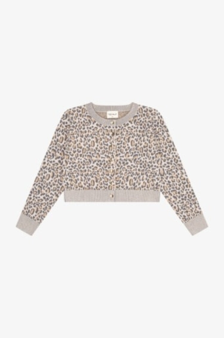 Tenly LEOPARD BUTTON DOWN CARDI