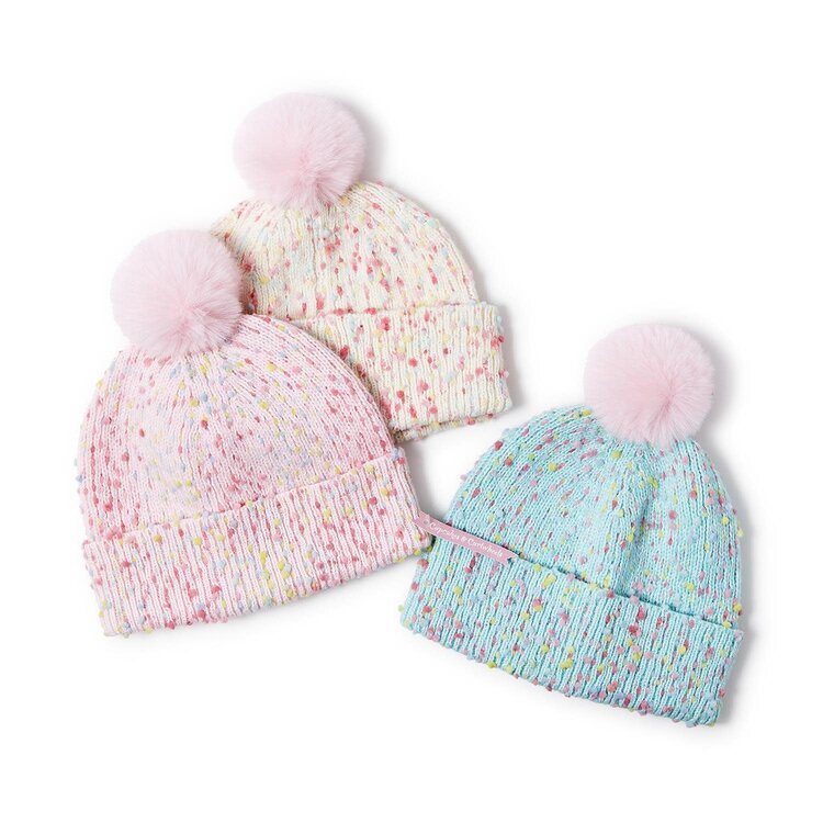 Two's Company Sprinkles Hat with Pom Pom