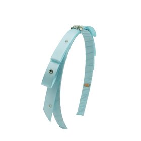Bari Lynn Thin Satin Bow Headband
