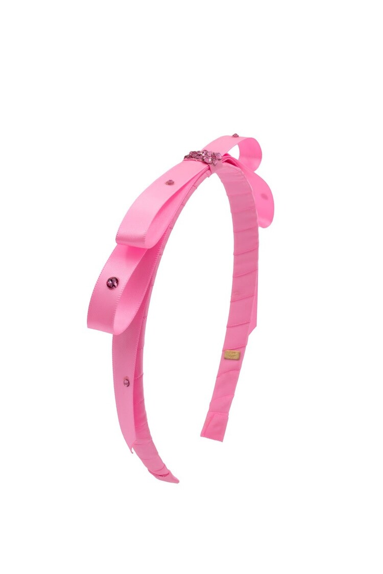 Bari Lynn Thin Satin Bow Headband