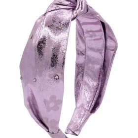 Bari Lynn Crystal Metallic Flower HEadband