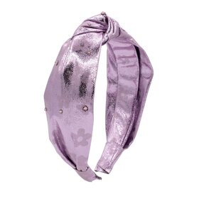 Bari Lynn Crystal Metallic Flower HEadband
