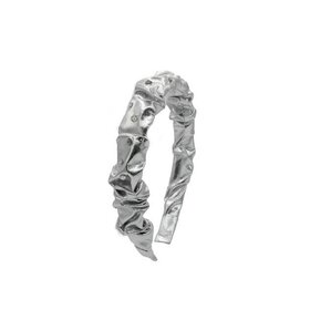 Bari Lynn Crystal Leather Crinkle Headband
