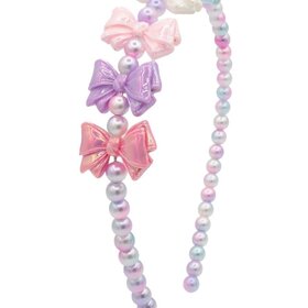 Bari Lynn 5 Bow Pearl Headband