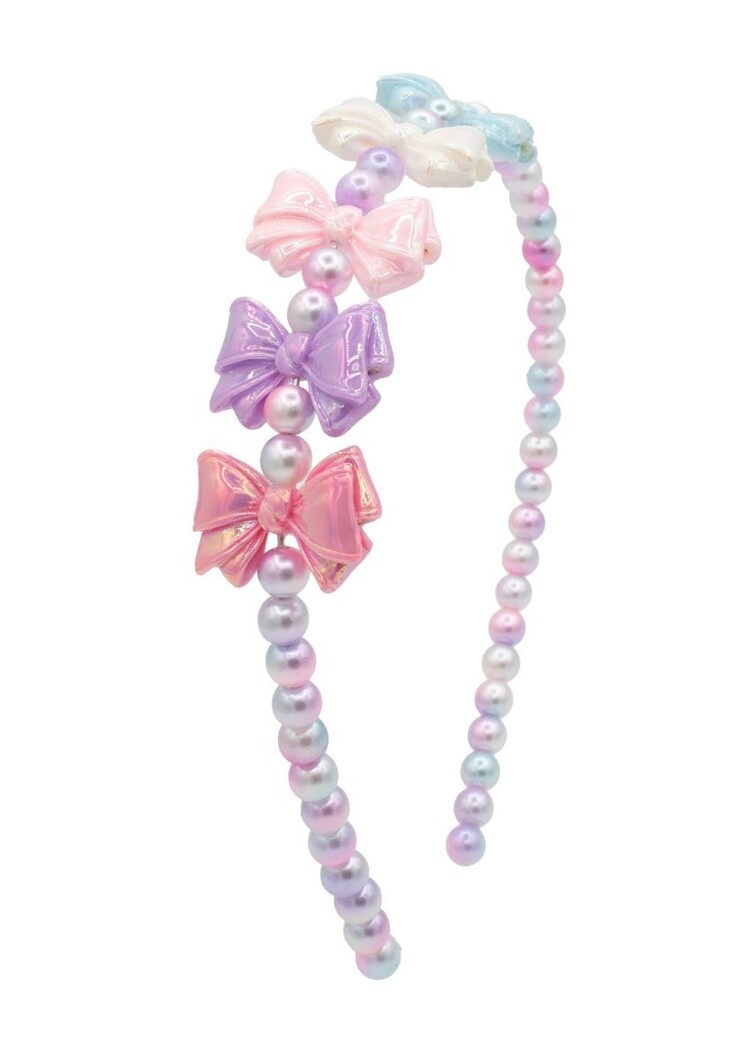 Bari Lynn 5 Bow Pearl Headband