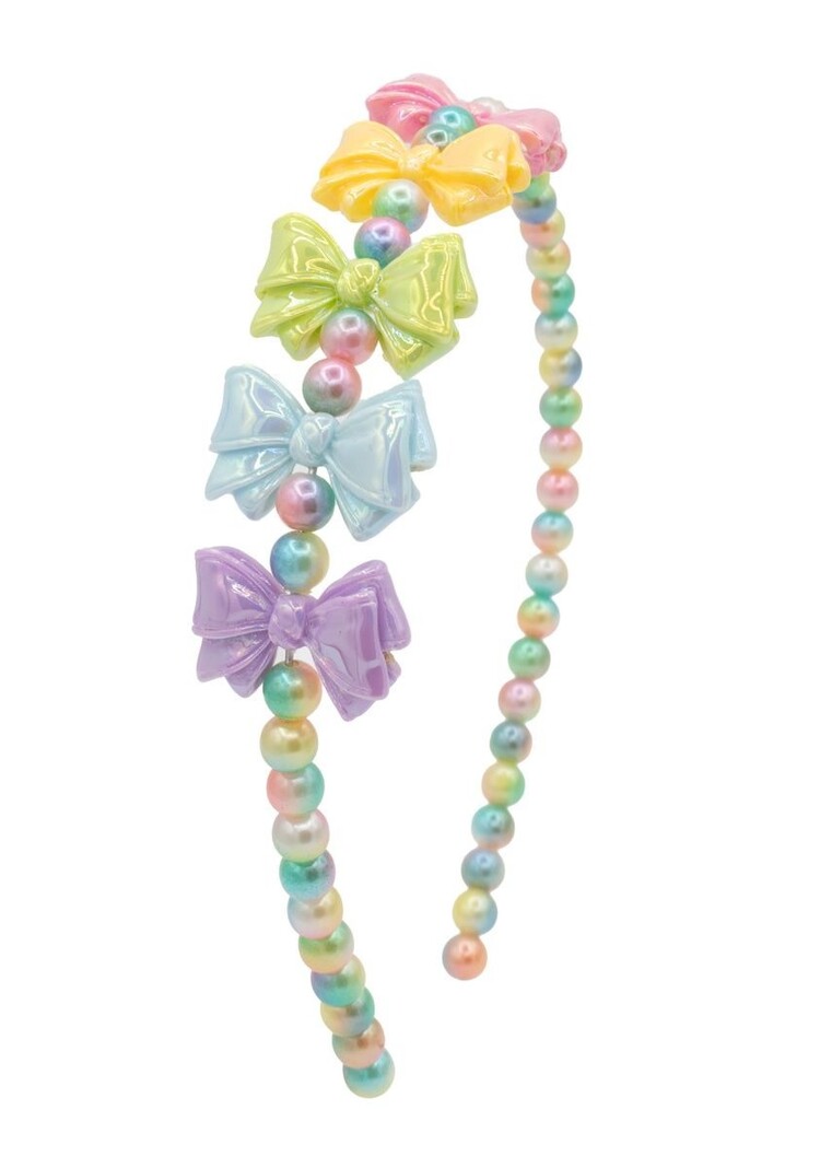 Bari Lynn 5 Bow Pearl Headband
