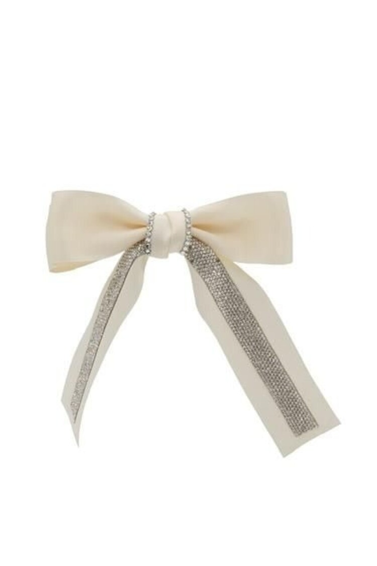 Bari Lynn Crystallized Satin Bow Clip