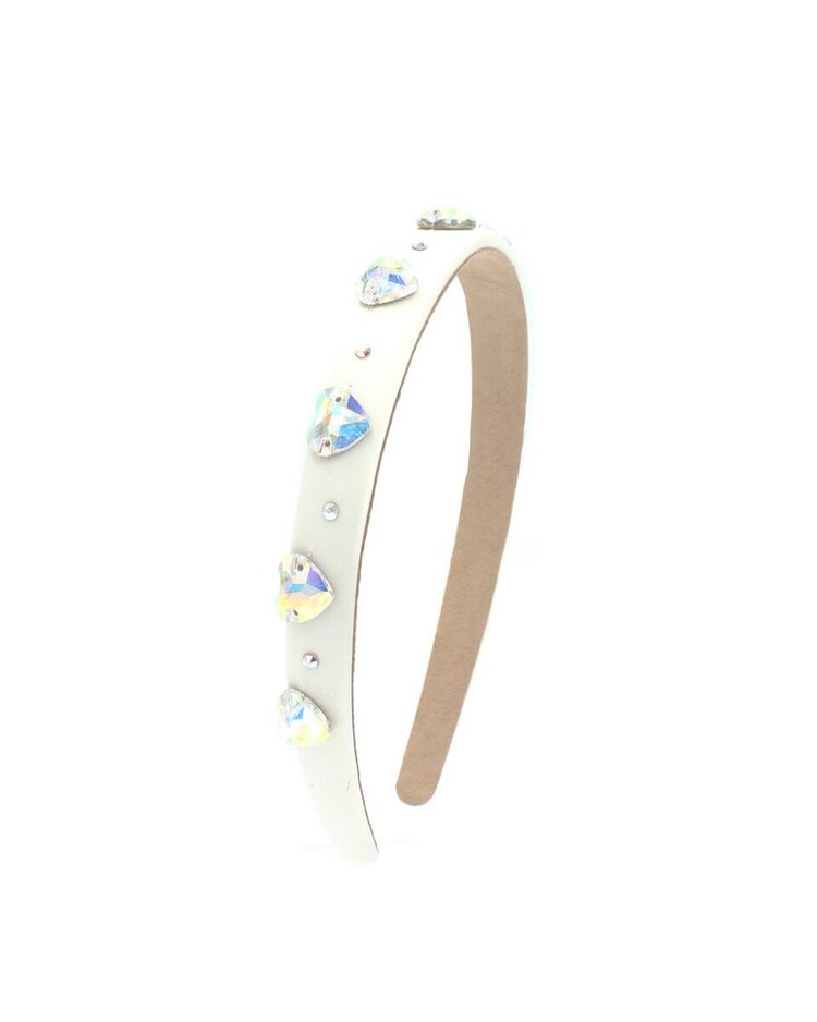 Bari Lynn Satin Heart Jewel Headband