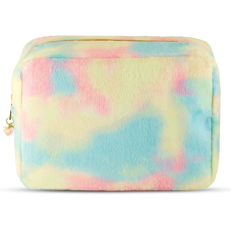 Carrying Kind Tie Dye Boucle Cosmetic Bag