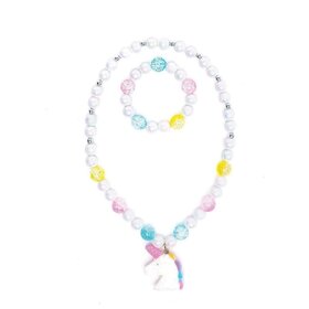 Great Pretenders White Unicorn Necklace Set
