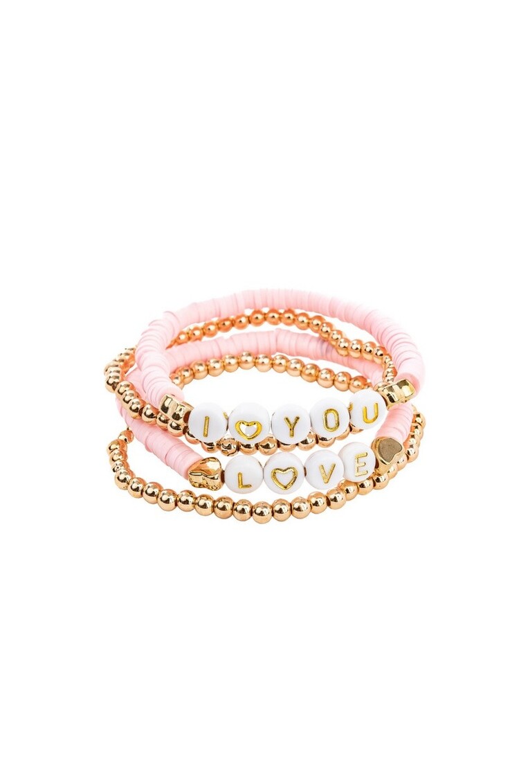 Great Pretenders Pink Love Bracelet Set