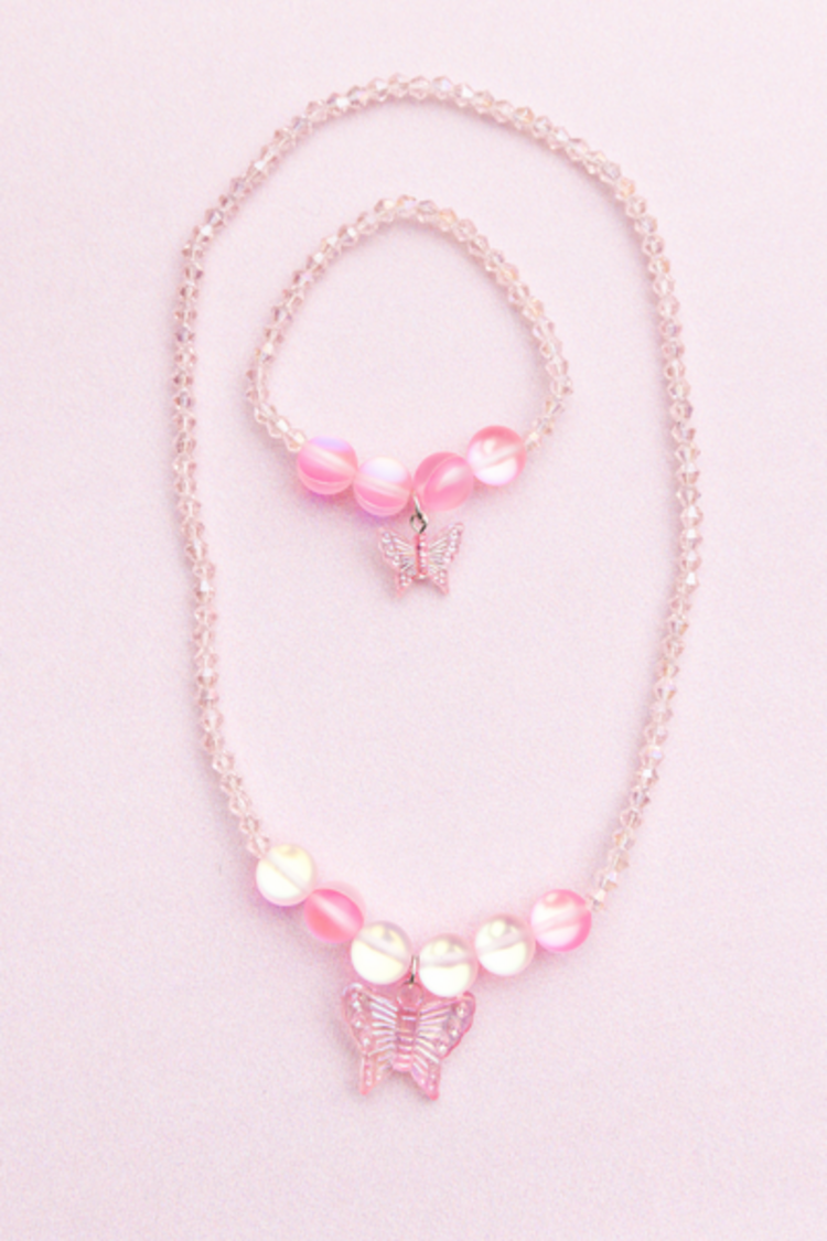 Great Pretenders Boutique Holo Pink Crystal Necklace