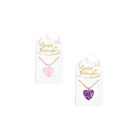 Great Pretenders Glitter Heart Necklace